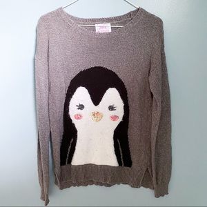 Justice Knit Penguin Sweater